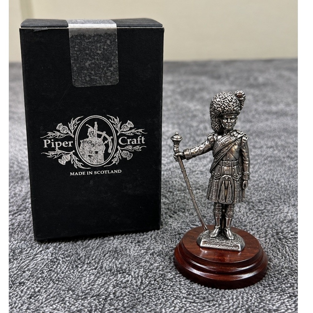 Pipercraft Gordon Highlanders Drum Major Pewter Figurine Scotland Box F-RPC12b